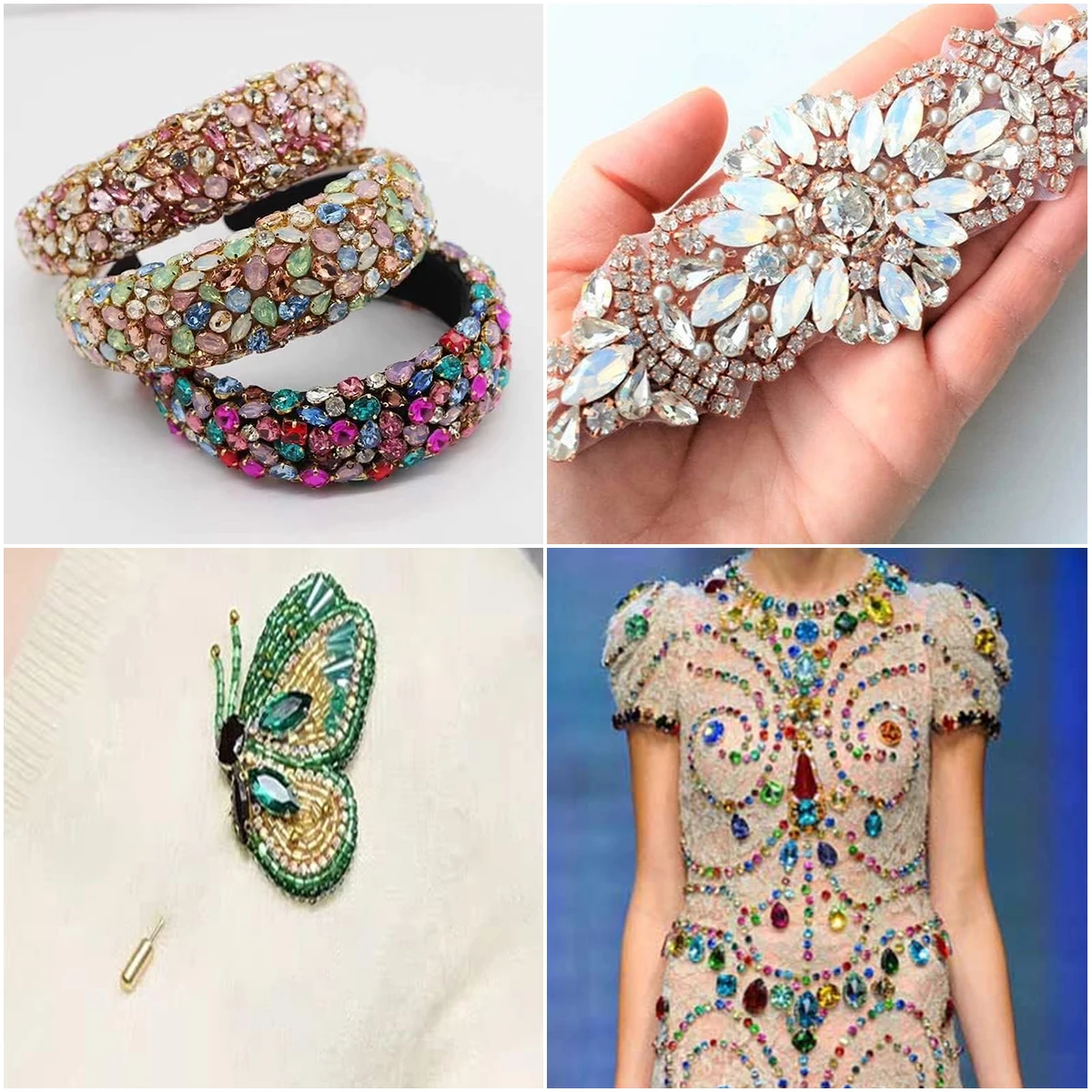 Sew on Loose Claw Rhinestones Tear Drop Shape Crystal Beads 50pcs pack For DIY Clothes Decor Glue on Sewing Accessories