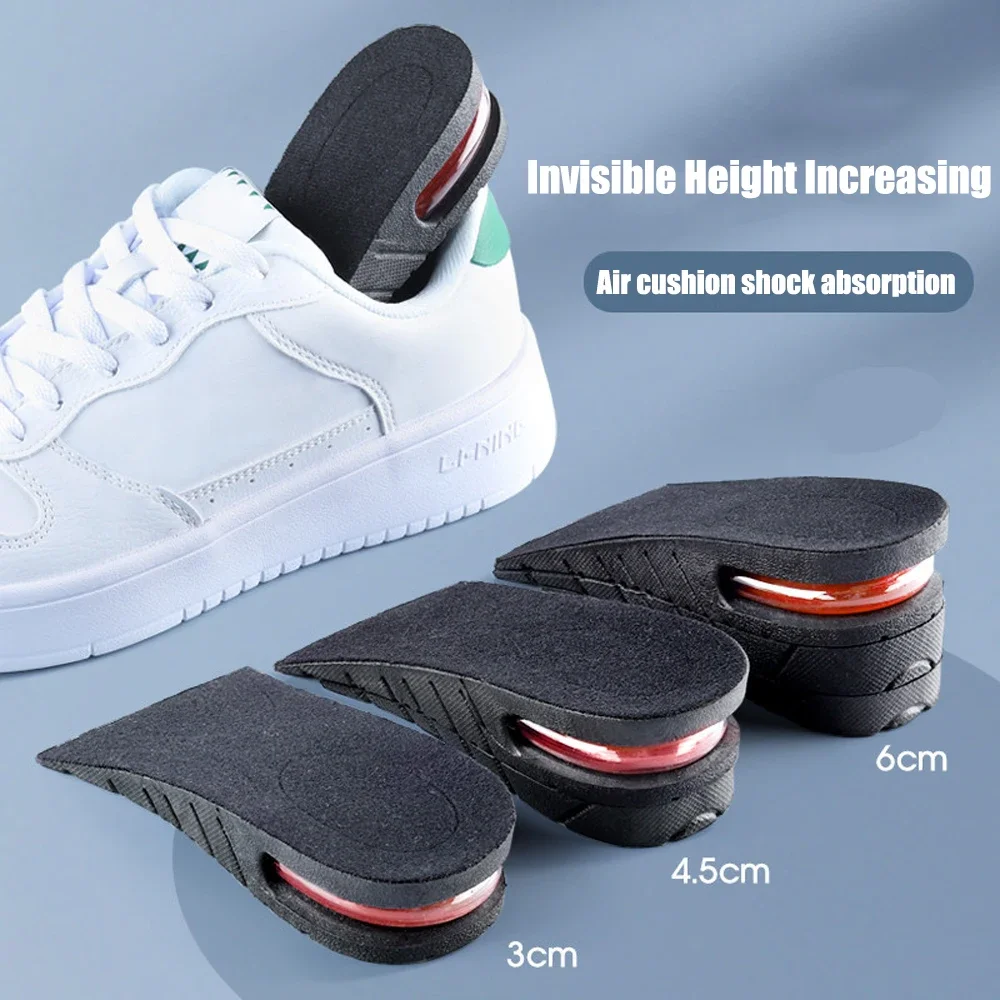 

Height Increase Insoles for Men Women Elevator Shoes Cushion Unisex Sneakers Heel Lifting Insert Heighten Half Insoles 3-7.5cm