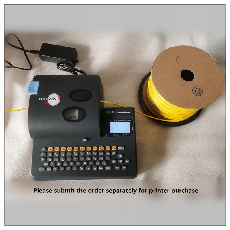 Tubo Quadrado do Pvc para a Máquina Eletrônica da Letra Luva do Pvc Marcação do Fio Cabo Impressora da Identificação Amarelo Branco 0.5 Mm8.0 mm
