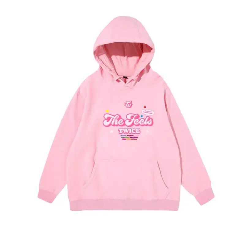 

OUSLEE-The Feels Printed Hoodies for Women, Fashionable Hooded Sweatshirts for Boys and Girls, Popular Casual Pullovers