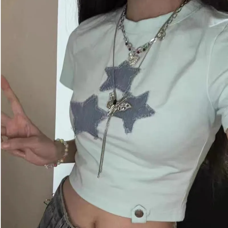 

Женский короткий топ в стиле хип-хоп, с коротким рукавом