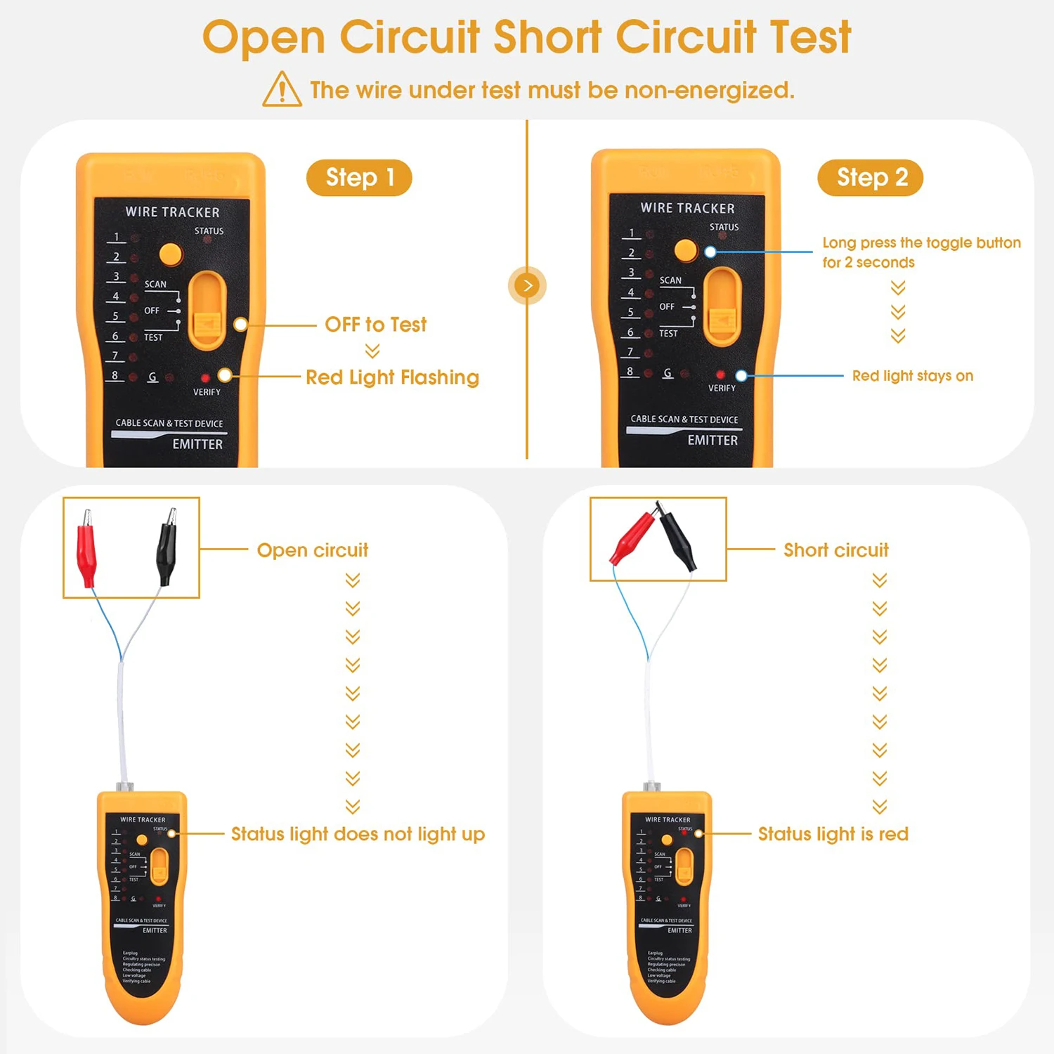 Network Cable Tester Telephone Line Finder RJ45 RJ11 Wire Ethernet Tracer Remote Toner Tool Kit for LAN CAT5 CAT6 Tracker