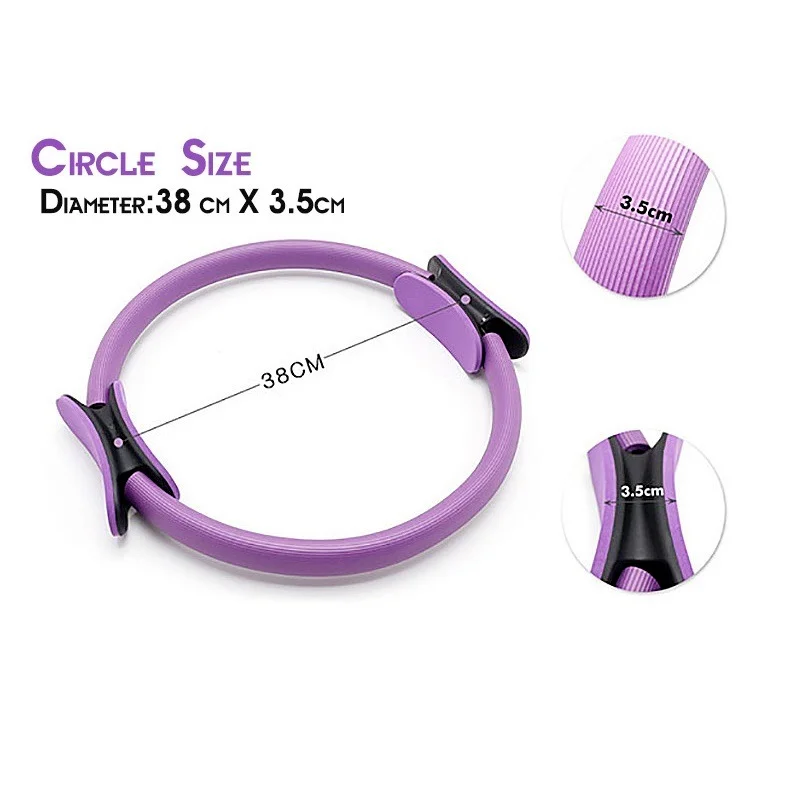 Yoga Fitness Ring Circle Pilates Women Girl Exercise Home Resistance Elasticity Yoga Ring Circle Gym Workout Pilates Accessories