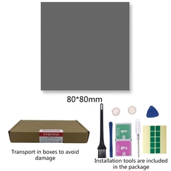 Enhanced Thermal Conductive Silicone Pad - High - Performance Phase Change Heat Transfer Sheet (80X80MM)