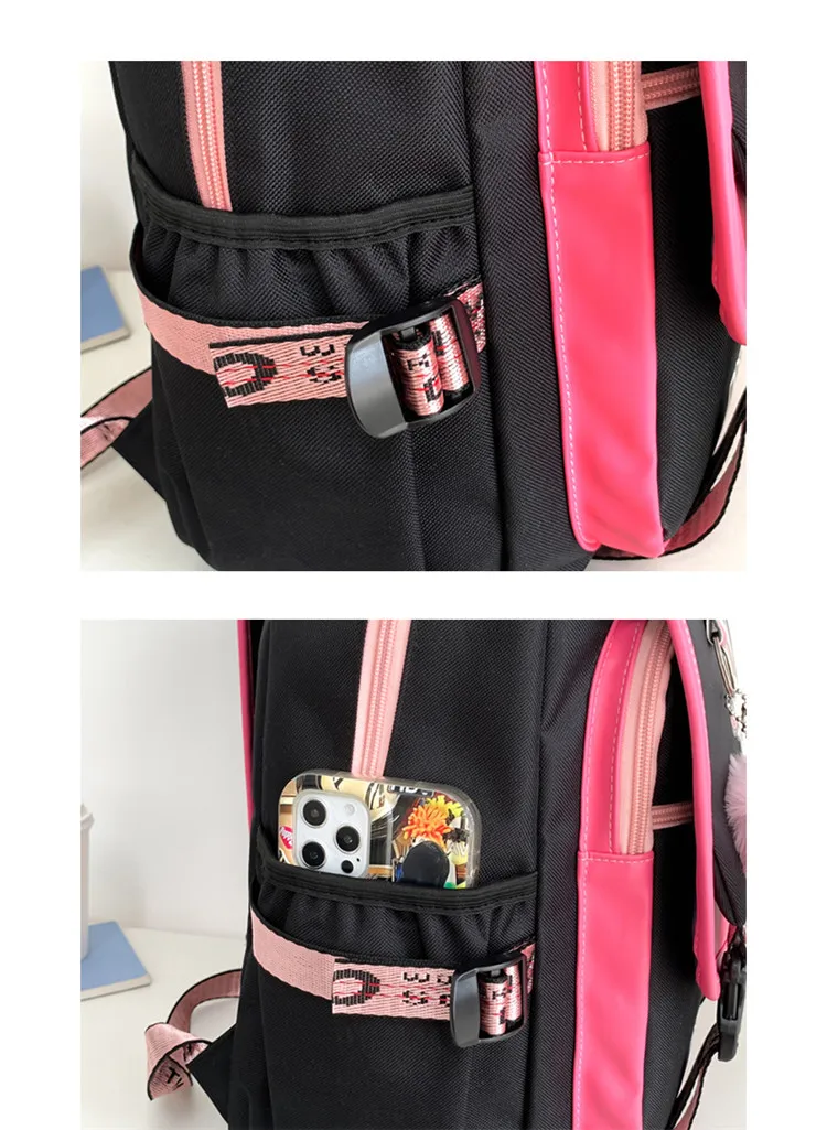 Cartoon Kuromi Student Kawaii Backpack