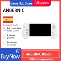Портативная игровая консоль ANBERNIC RG557, AMOLED-дисплей 5,48 дюйма, 8300 мАч, Android 14, ретро-плеер для видеоигр для подарков на день рождения