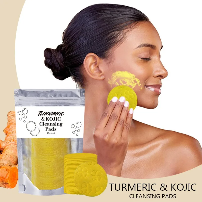 Turmeric Cleansing Pads Kojic Acid Cleansing Pads Helps Balance Skin Oil And Water Remove Excess Keratin From The Body's Skin cleansing pad