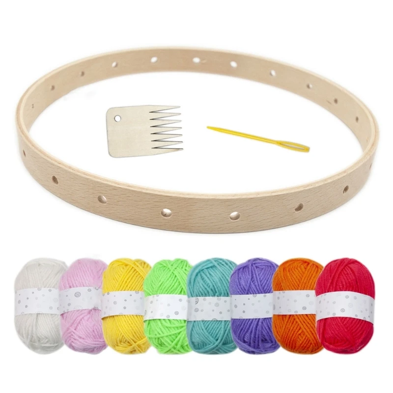 

Handmade Weaving-Loom Round Knitting-Loom Set for DIY Weaving Tapestries Crafts
