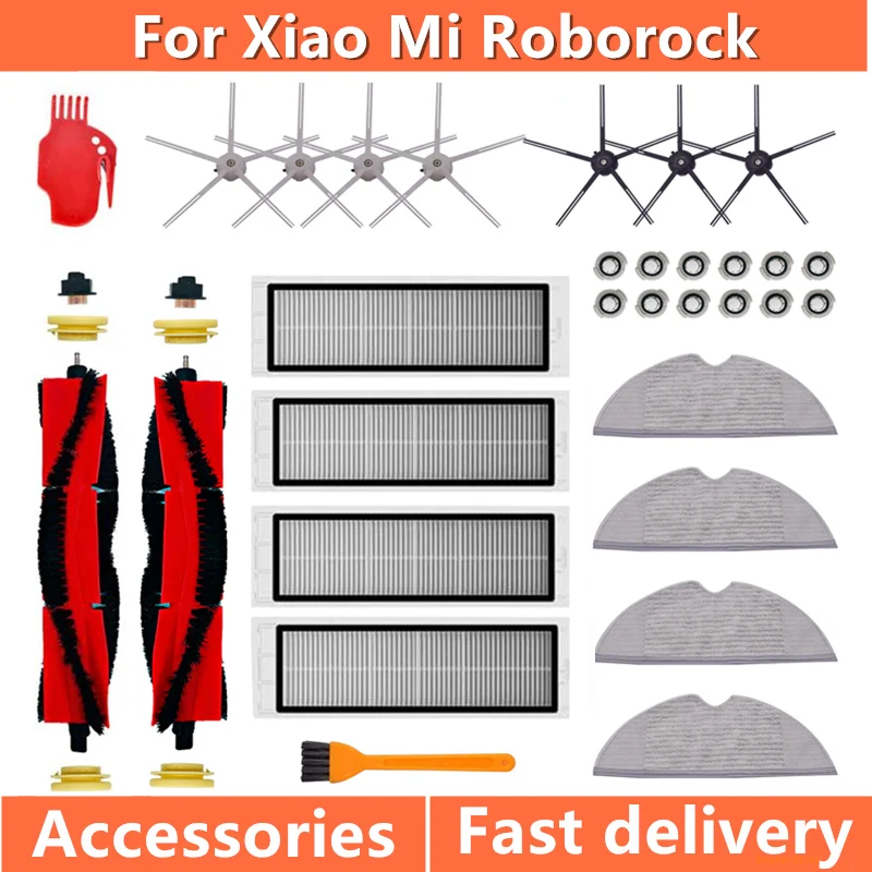 

Mopping cloths main brush HEPA filter side brush for Xiaomi Roborock S6 S60 S65 S5 S50 E25 E35 vacuum parts accessories