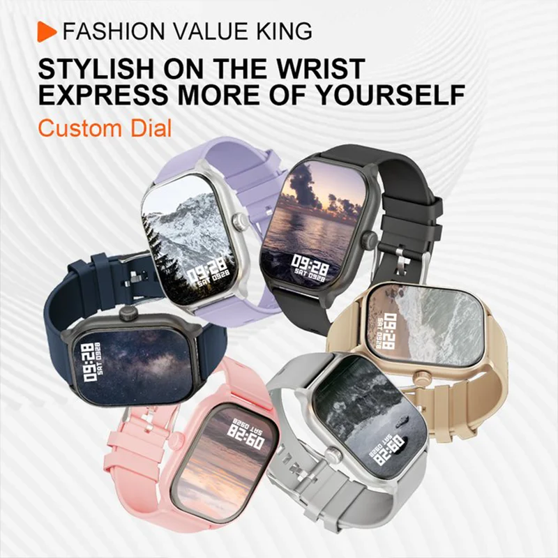 스마트 시계 Ftiness Tracker 2.01 블루투스 통화 SmartWatch 남성용 여성용 어린이 시계 보수계 IP68 방수 123 스포츠 모드