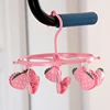 Cute Lovely Strawberry Clothes Dryer Hanger Windproof Socks Underwear Drying Rack Household Heart Storage Laundry Rack Home 1