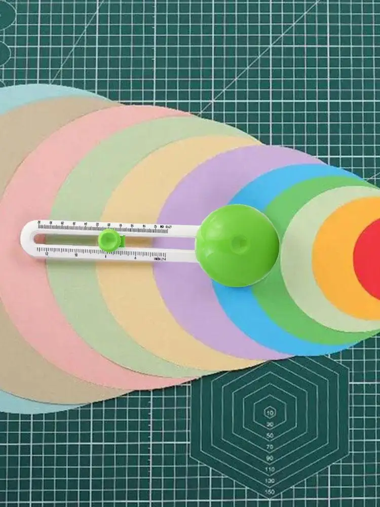 Пластиковый круглый режущий нож, модель компаса, Круглый резак для бумаги, скрапбукинга, открыток, режущие инструменты «сделай сам», Круглый резак Y6J6