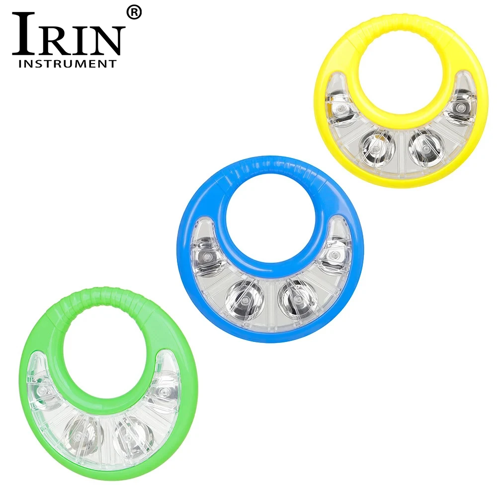 IRIN Hand Bell Tambourine Double-Sided Children's Enlightenment Toys Flower Drum Ring Percussion Available In Multiple Colors