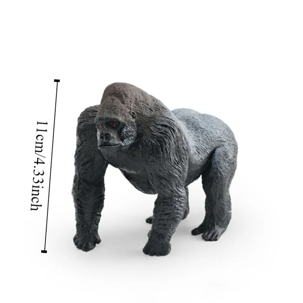 PVC Simulated Solid Animal Model Realistic Statue Simulation Gorilla Animal Toy Sensory Toy Ornament Chimpanzee Action Figure