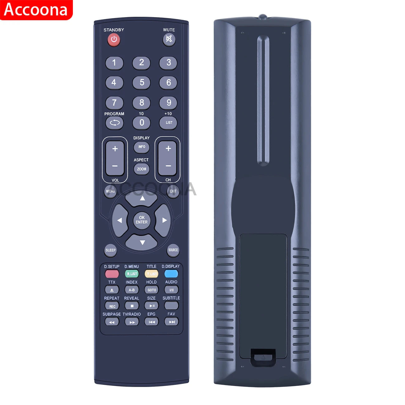 Telecomando Compatibile Per Akira RCT-B04TU – Sostitutivo Originale, Funzioni TV/testo, Menu, EPG, Richiede 2 Batterie AAA - 2