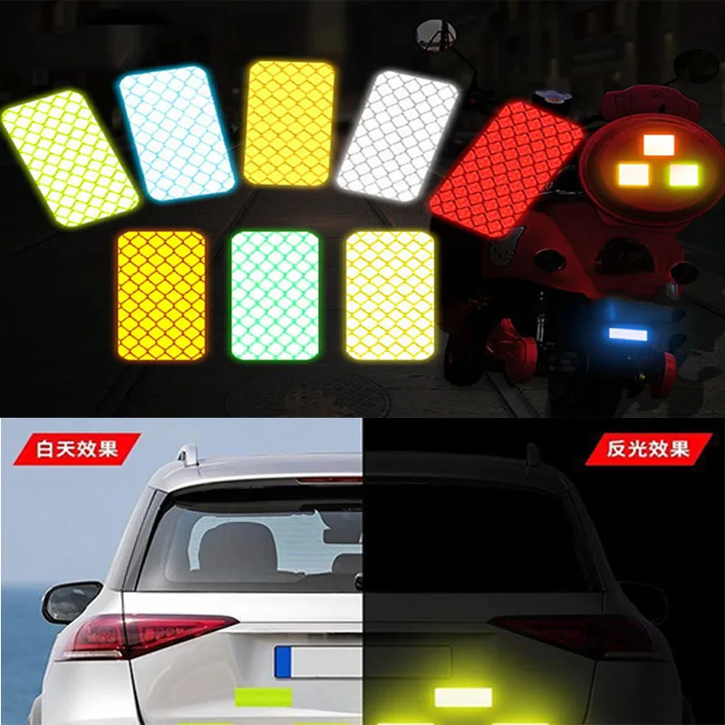 Reflective Stickers Helmet Warning Night Safety Driving Bicycle Motorcycle Car Decal