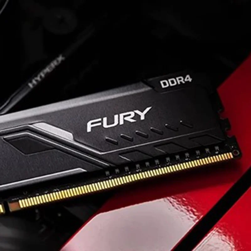 Barrette Mémoire RAM DDR4 8 Go Kingston HyperX Fury PC25600  3200 Mhz Rouge Kingston  128409  141877