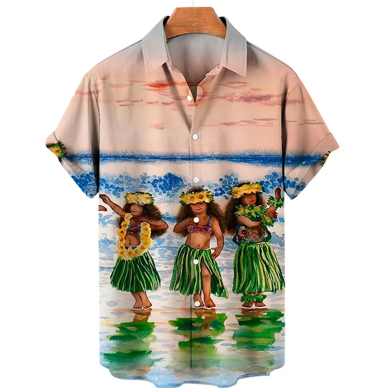 thumbnail image 1 of Camisas hawaianas de verano para hombre, camisas con estampado 3D para vacaciones en la playa, blusas casuales de manga corta para hombre, 1 of 5
