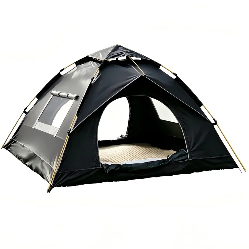 PAKICETUS 1-3 Person Pop Up Camping Tent, 60s Fast Setup Dual Door Portable Dome Tent with Storage Bag for Backpacking Hiking Outdoor Backyard Use image 10