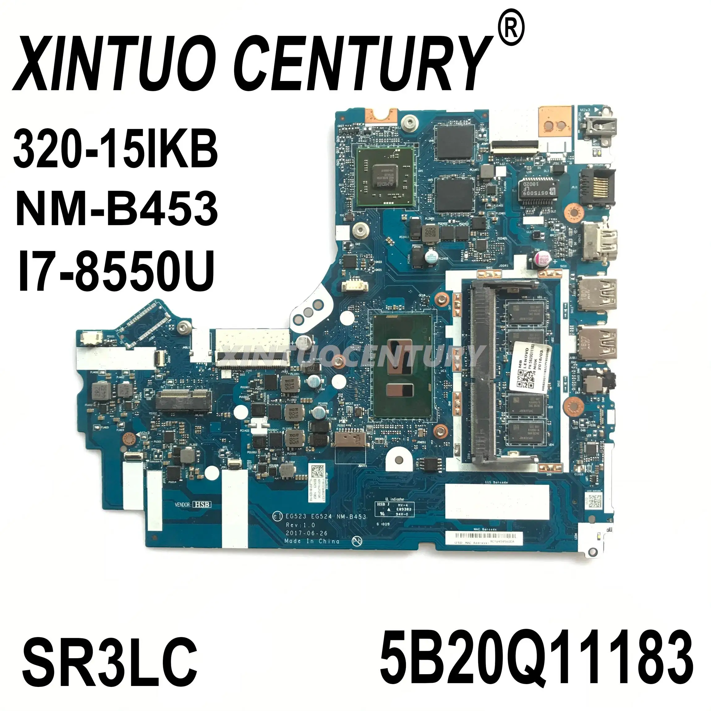 

5B20Q11183 для Lenovo Ideapad 320-15IKB материнская плата для ноутбука EG523 EG524 стандартная 2G 4G R17MM1 100% тестовая работа