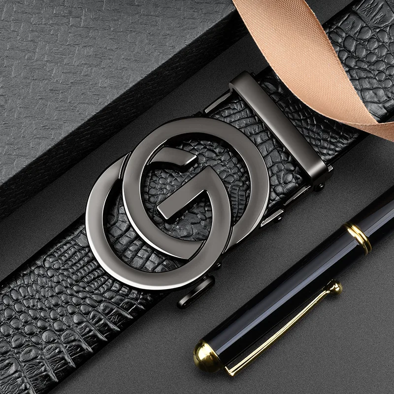 2025 New 3.5cm Gold Chrome Automatic Buckle Designer Belt Buckle Fashion Men's Business Gold Silver Black Alloy Automatic Buckle