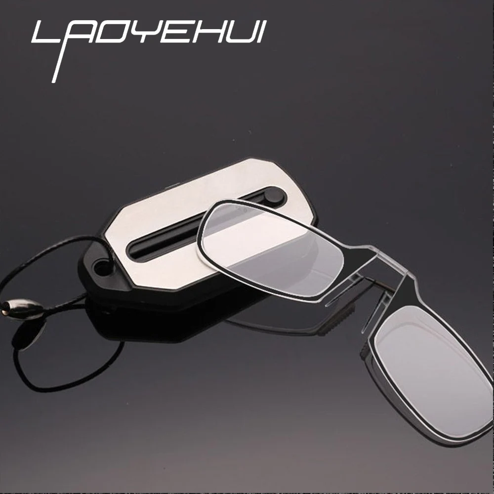 

Foldable Presbyopic Glasses Nose Men's Eyeglasses Reading Clip Nose Resin Lens Women Magnifiers Portable Anti-Lost Legless+2