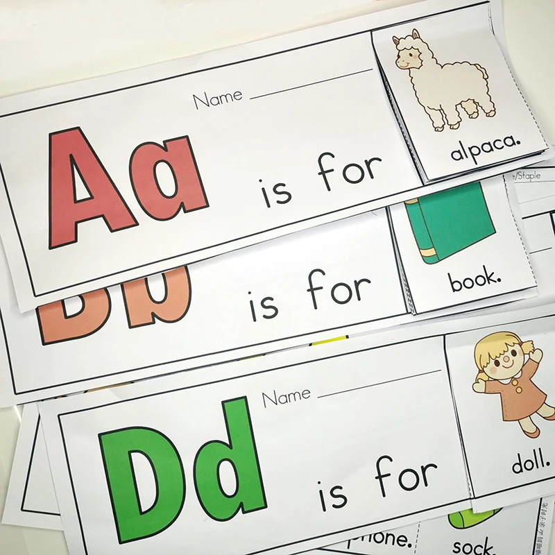26 Letters A-z Alphabet Abc Practice Paper Preschool Learning English  Homework Writing Exercise Book Kindergarten Pre-school - Card Books -  AliExpress
