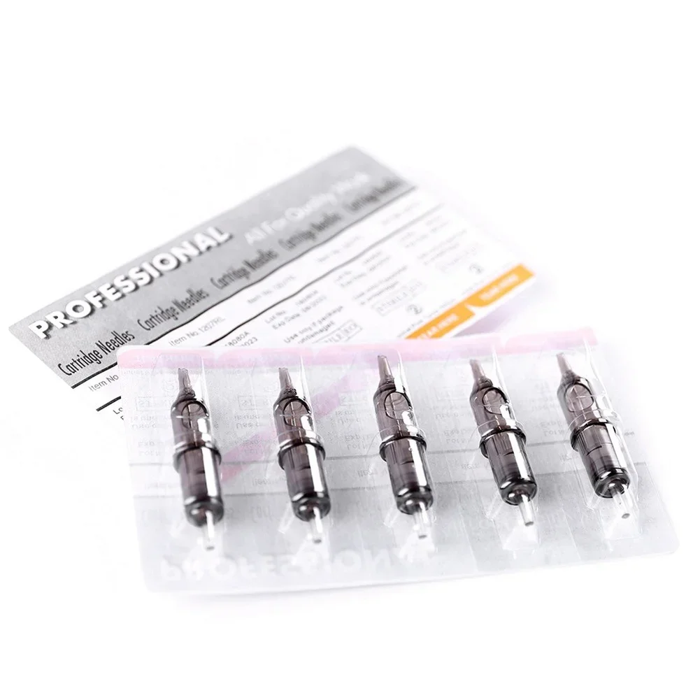 10pcs 0.35MM  Disposable Semi Permanent Makeup Tattoo Cartridge Needle Eyebrow Tattoo Pen Machine Supplies M1 RS RL RM Brown New 6