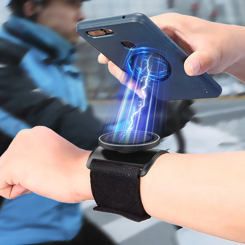 Phone Armband Mobile Phone Armband Phone Arm Band Wrist Strap Magnetic Phone Holder for MagSafe Universal Strong Magnet Wristband Sports Armband for Hiking Running Cycling Gym