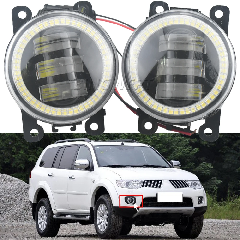 Luces Antiniebla LED DRL Blanco Xenón 6000K Para Mitsubishi Pajero, Outlander, ASX, L200 - Reemplazo Directo, 2 En 1