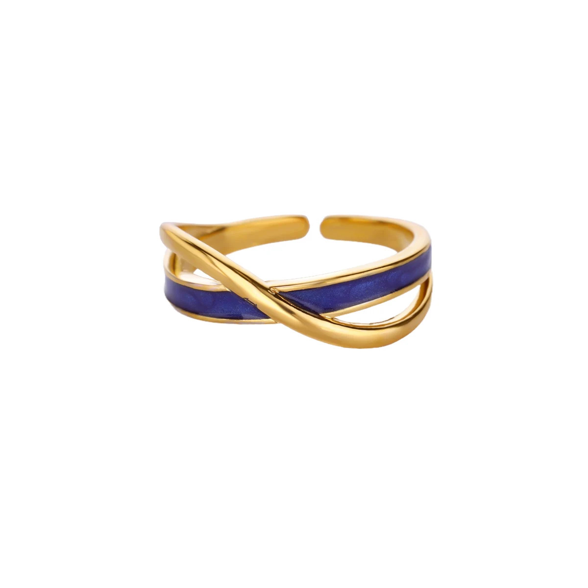 Oil Drop Cross Open Rings For Women