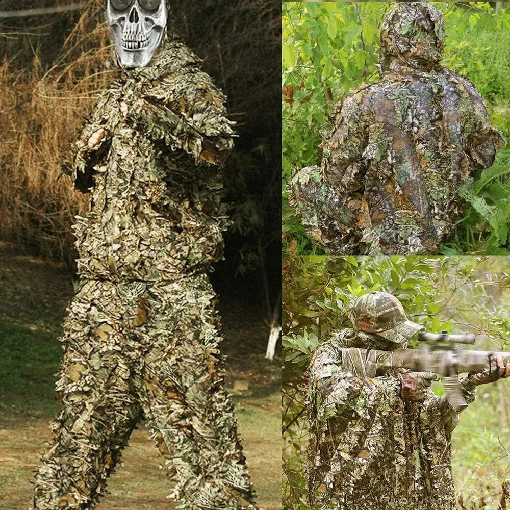Ghillie Suit Men Women Kids 3D Leafy Bionic Camouflage 6