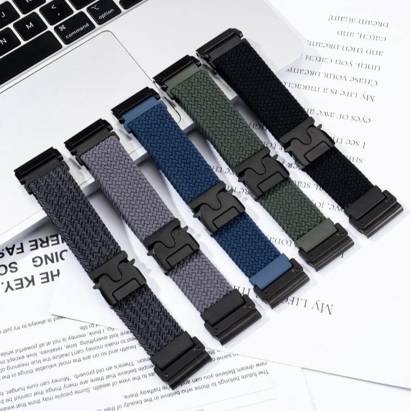Durable Braided Nylon Watch Strap with Loop Design