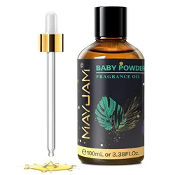 MAYJAM 100ML Aromatic Essence in White Musk, Bubble Gum, Sea Breeze, Baby Powder, Coffee, and Freesia for Candles and Humidifiers (Baby Powder)