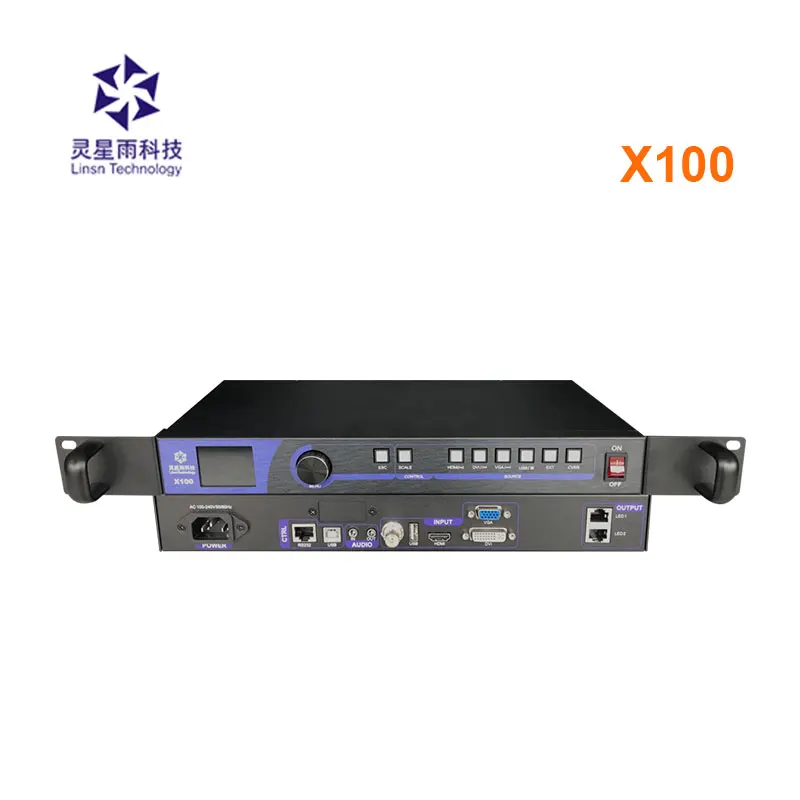 Видеопроцессор LINSN X100 вход HDMI DVI VGA CV напряжение 11-220 В переменного тока все в одном