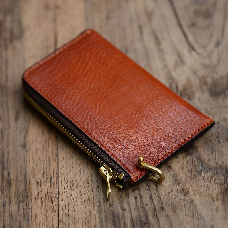 

AETOO Handmade first layer cowhide key bag card bag leather men's bag female tide brand multifunctional large capacity bag