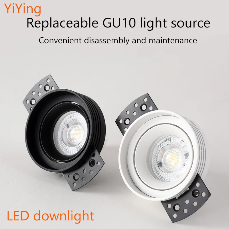 YiYing Led Downlight Embedded Borderless Spot Light GU10 MR16 Bulb No Border Ceiling Lamps 75mm For Kitchen Home Indoor Lighting