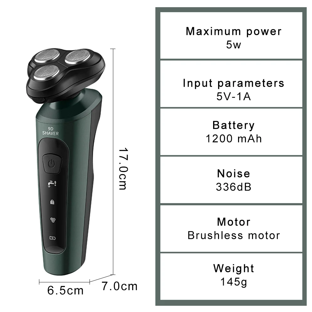 Xiaomi 4-in-1 Multifunctional Electric Shaver Dry and Wet Dual-purpose Silent Adjustable Rotary Hair Trimmer