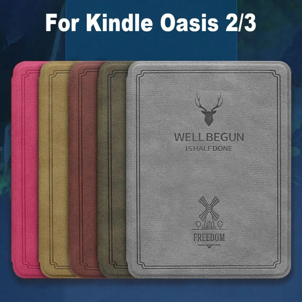9/10Th Generation Smart Cover Pu Leather Auto Sleep/Wake 7 Pollici E-Book Reader Folio Case Funda Soft Per Kindle Oasis 2/3