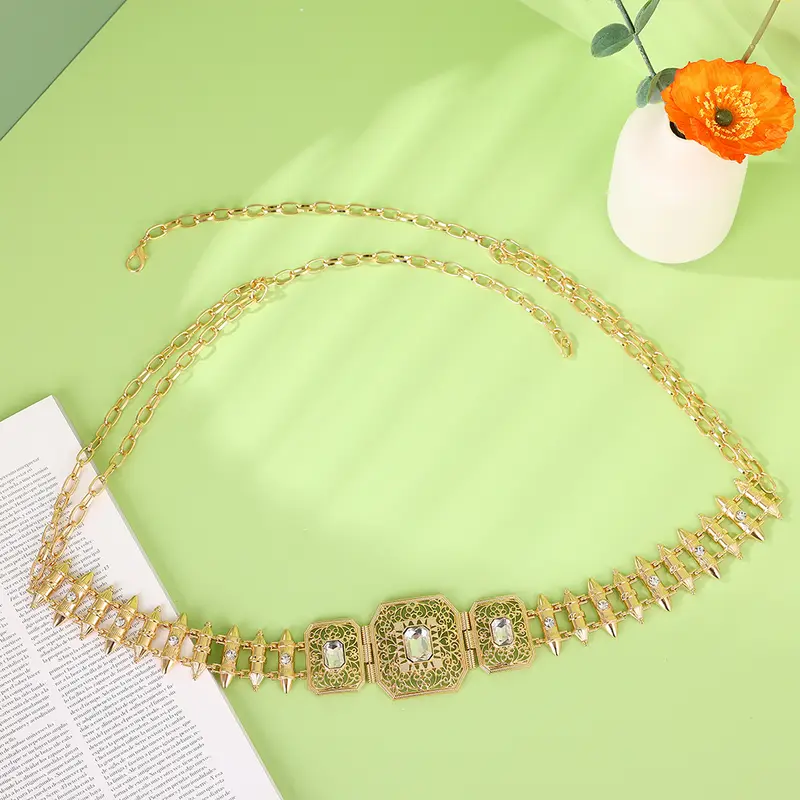 Moroccan Caftan Belt For Women Wedding Dress Gold Color Belly Chain Jewelry Arab Robe Bijoux Bridal Gift Lenght Adjustable - Image 7