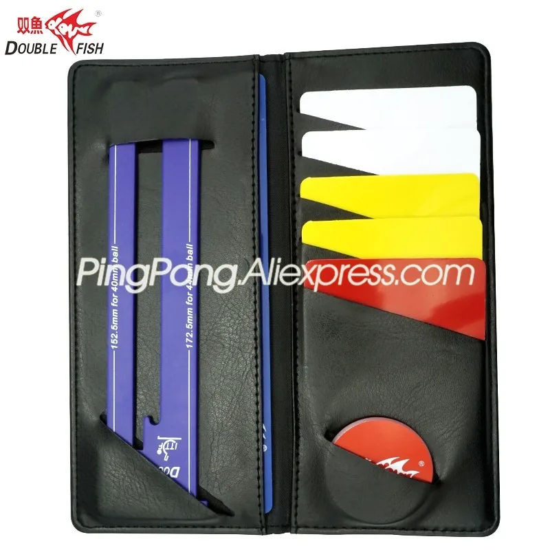 Double Fish Umpire Tools Set Official Table Tennis Games Ping Pong Measurer / Toss Pin / Yellow Card Umpire Tool Kit