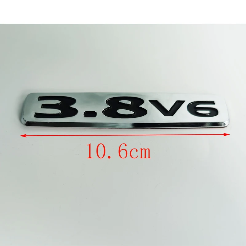 자동차 스티커 로고 1 개, 미쓰비시 파제로 v73 v87 v93 v97 용 3.8 V6 변위 레터 로고