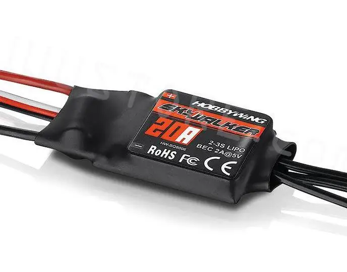 

Hobbywing Skywalker 20A Airplane 2~3S Brushless ESC Speed Controller with BEC For RC FPV Quadcopter Drone Model