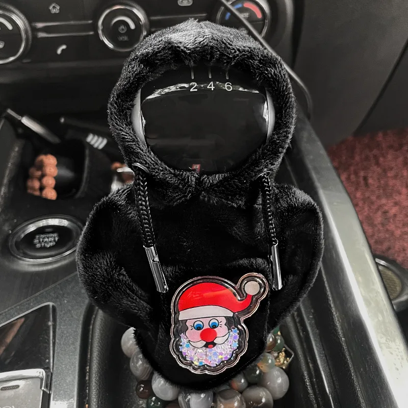 Christmas Hoodie Car Gear Shift Cover Fashion Gearshift Hoodie Gear Shift Knob Manual Handle Sweatshirt Change Lever Cover
