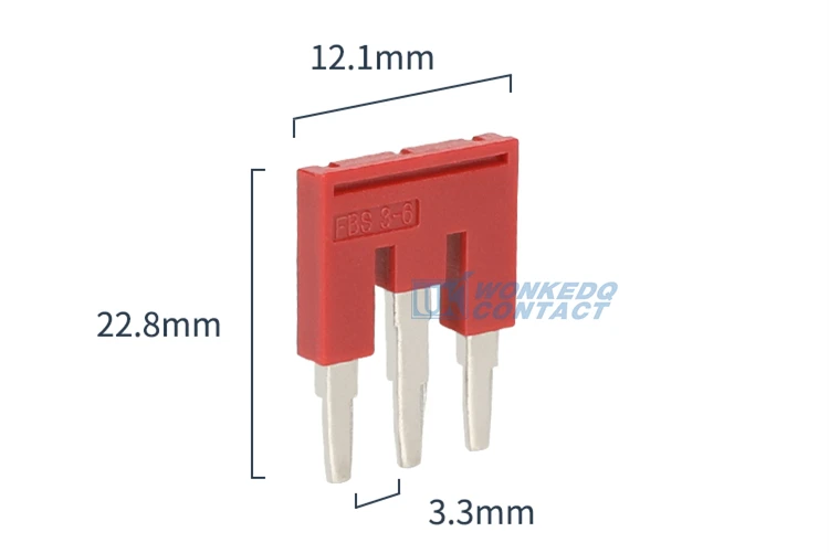 1Pc FBS 10-6 Jumper 2/3/4/5/10 Kontakte PT4 ST4 Din Terminal Block Draht Stecker Plug-In Brücke FBS2/FBS3/FBS4/FBS5-6 FBS10-6 – Detail 8
