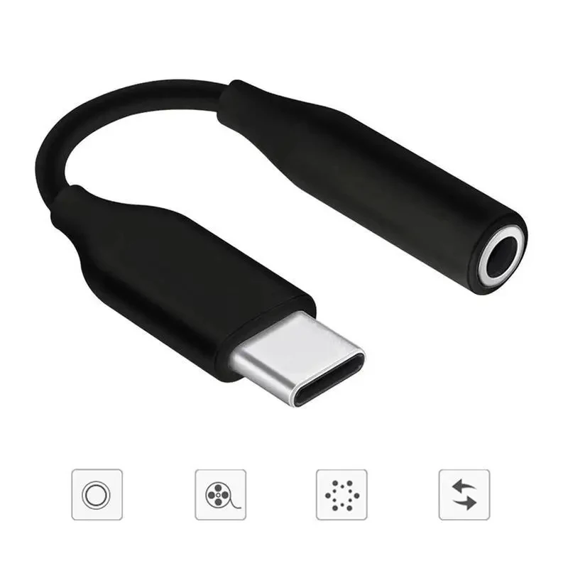 1/2/3/4pcs 범용 유형 C  3.5 Mm Aux 어댑터 Note10/20/S23 용 유선 헤드폰 용 오디오 이어폰 케이블 변환기