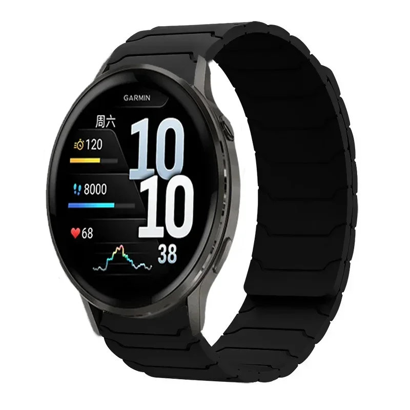 Sports Silicone Strap, Magnetic Bracelet, 20mm 22mm Band