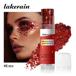 Radiant Glow Body Shimmer Stick - Waterproof, Long - Lasting & Non - Sticky (06 Red)
