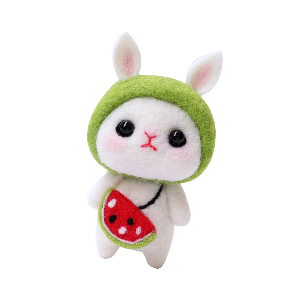 Felting Beginners Rabbit Felting Felt Animals Supplies DIY Craft Peach