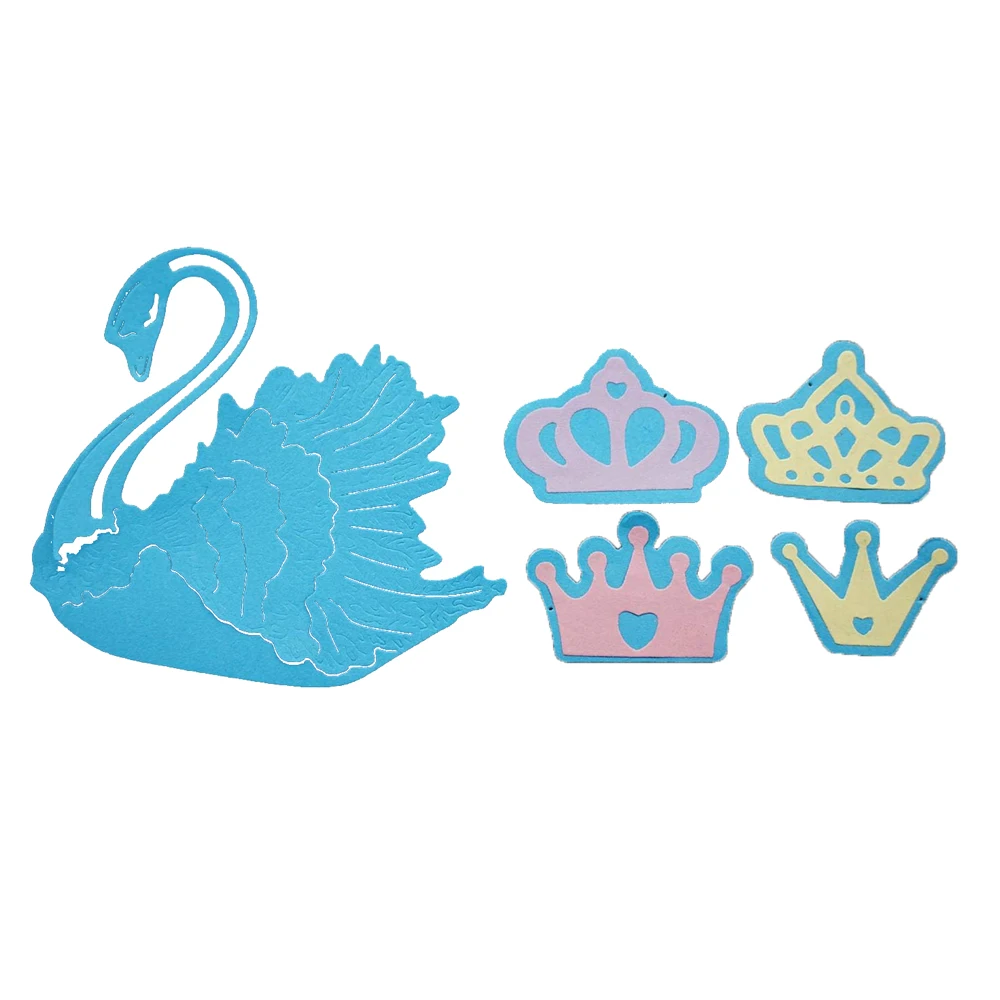 

Новинка 2024, металлическая Форма для резки, сделай сам, зажим для книги, Лебедь и корона, рельефный фотоальбом с тиснением, форма для изготовления поздравительных открыток, рукоделие